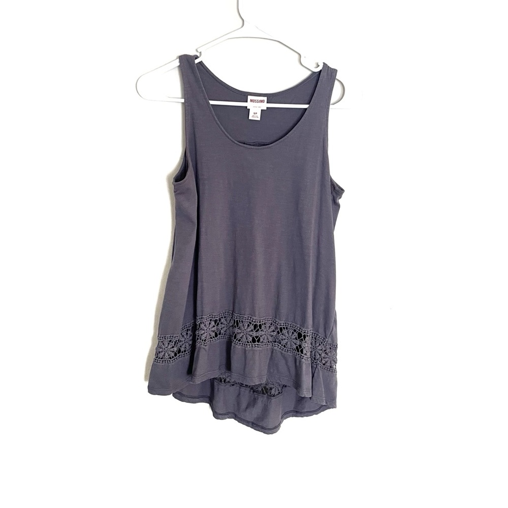 Mossimo Floral Crochet Eyelet Cotton Tank
